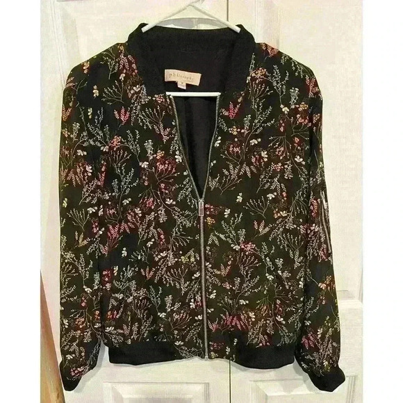 Philosophy Floral Bomber Jacket Sz Medium - Picture 1 of 10